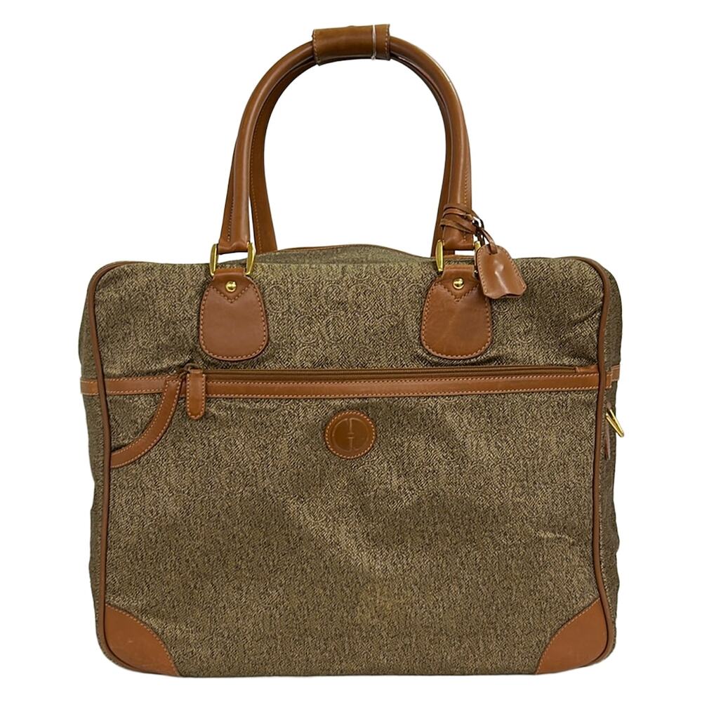 Gucci Boston Bag Beige Brown Jacquard Leather